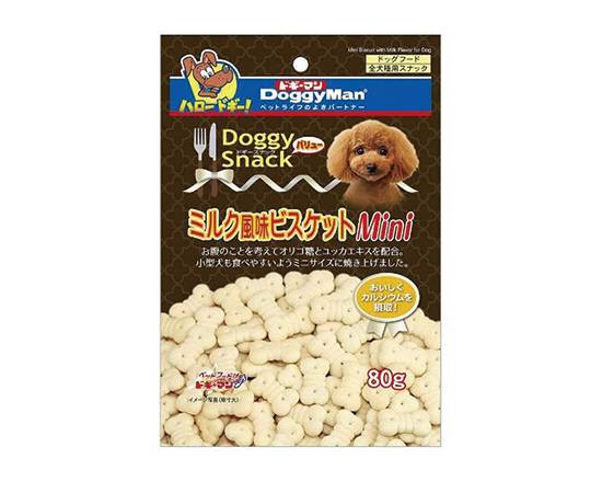 【DoggyMan】犬用迷你牛奶骨型消臭餅乾80g#20552978