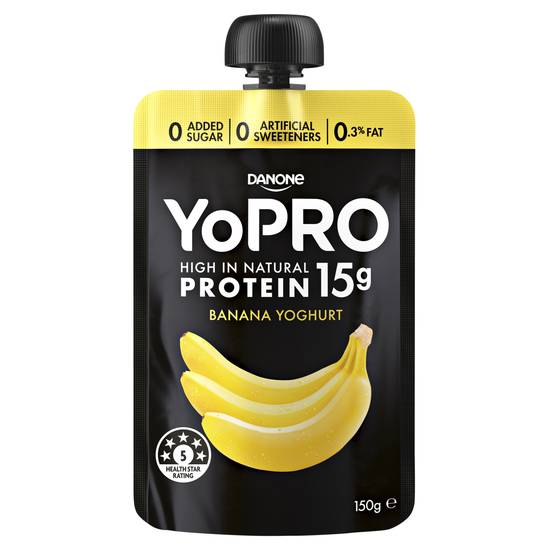 Yopro Yoghurt Pouch Banana 150g