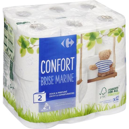 Carrefour - Papier toilette confort brise marine