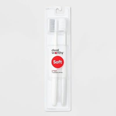 Dealworthy Basic Manual Soft Toothbrushes (2 ct)