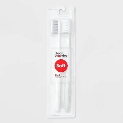 Dealworthy Basic Manual Soft Toothbrushes (2 ct)