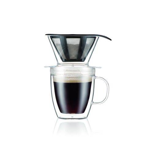 Bodum verser, goutteur de café et tasse à double paroi, 350 ml - pour over coffee dripper and double wall mug