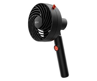 Sharper Image Go 4 Black Rechargeable Handheld Fan (black)