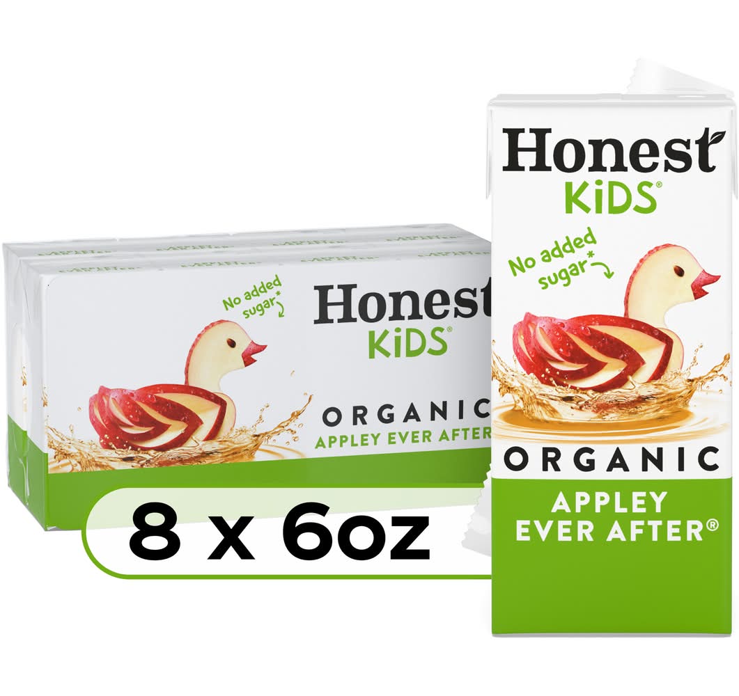 Honest Kids No Added Sugar Kids Organic Juice Drink, Appley Ever After (8 x 6 fl oz)