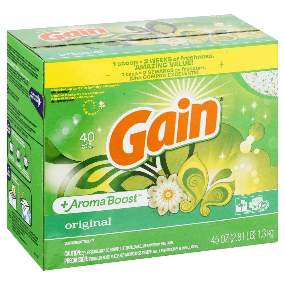 Gain Aroma Boost Detergent Powder (45 oz)