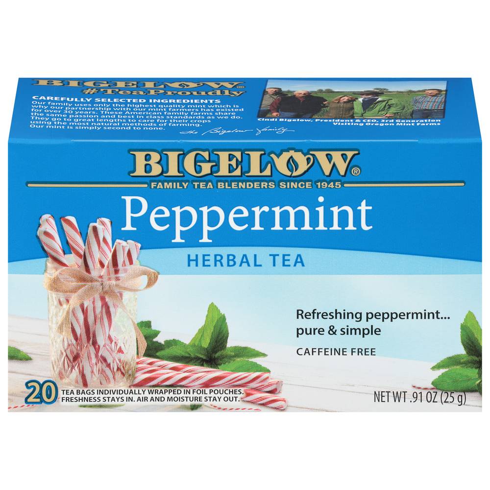 Bigelow Peppermint Herbal Tea Bags (0.91 oz)