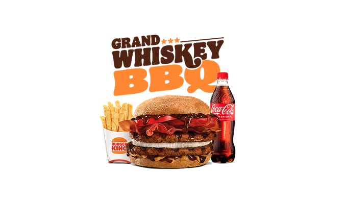 Menú Grand Whiskey BBQ Grande (2 Carnes)