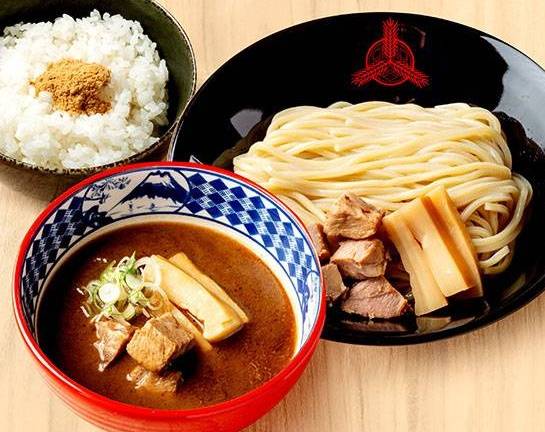 �肉マシ特濃煮干しつけ麺 追い飯セット Extra Rich Dried Sardine Tsukemen with Extra Meat and Finishing Rice Set
