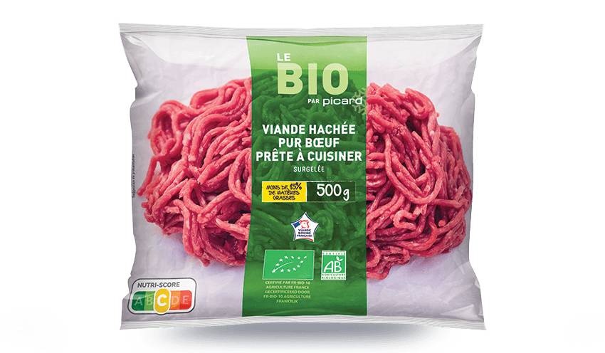 Haché pur boeuf prêt à cuisiner bio, France