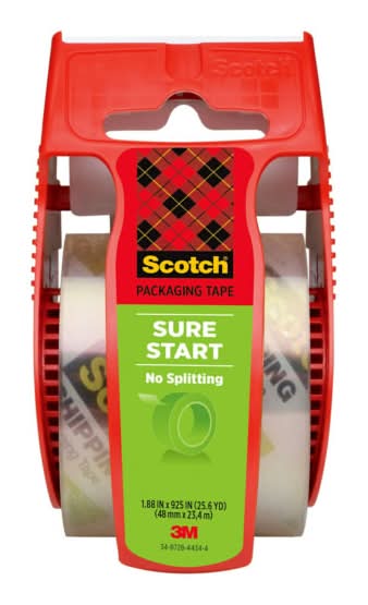 Scotch® Sure Start Shipping Tape, Clear