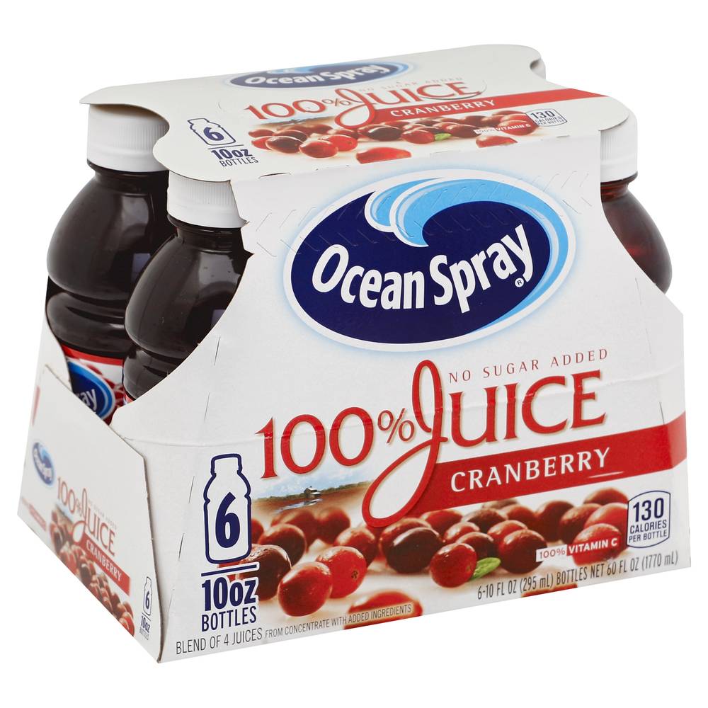 Ocean Spray 100% Juice (6 ct, 10 fl oz) (cranberry)