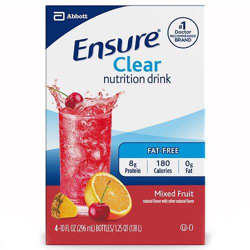 Ensure Clear Nutrition Drink, Ready-to-Drink Mixed Fruit - 10.0 fl oz x 4 pack