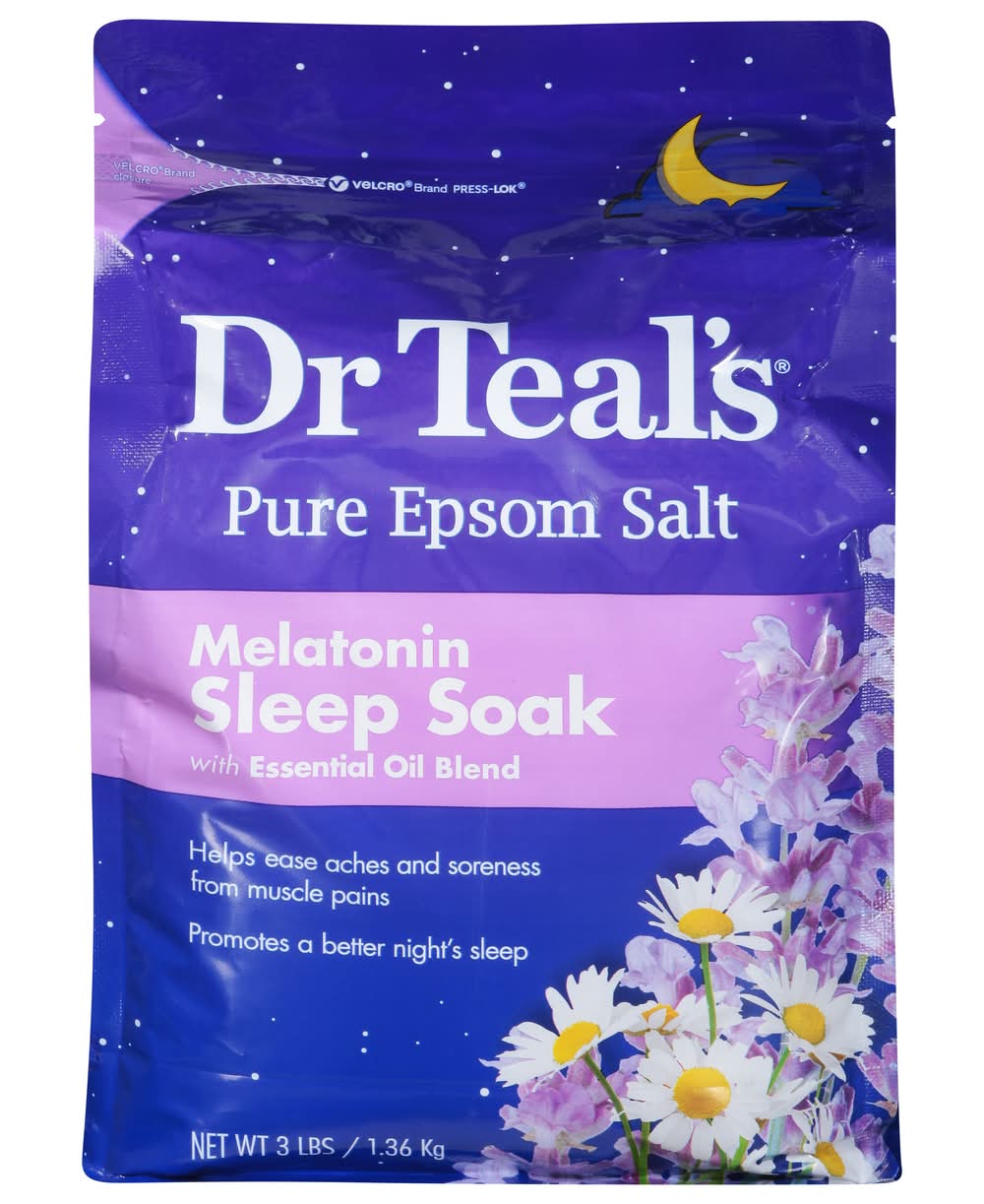 Dr Teal's Melatonin Sleep Soakpure Epsom Salt (3 lbs)