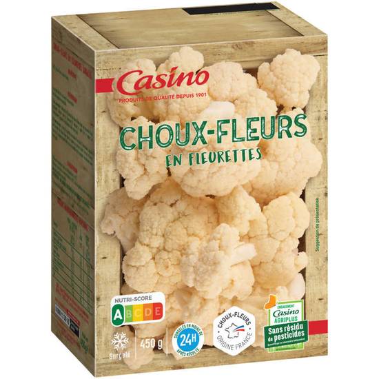 Choux fleurs - En fleurettes - Sans résidus de pesticides