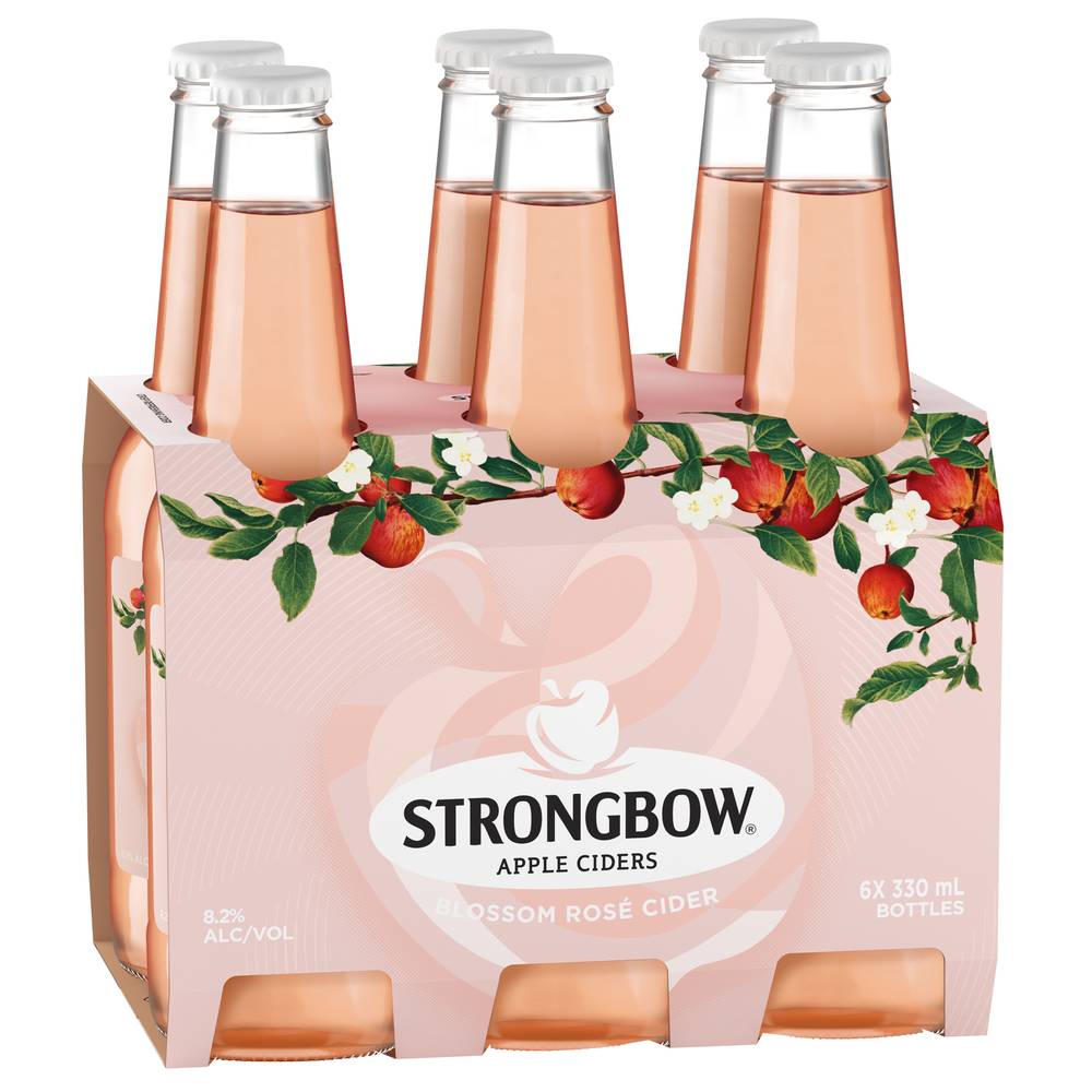 Strongbow Blossom Rose 8.2% Cider Bottle 330mL X 6 pack