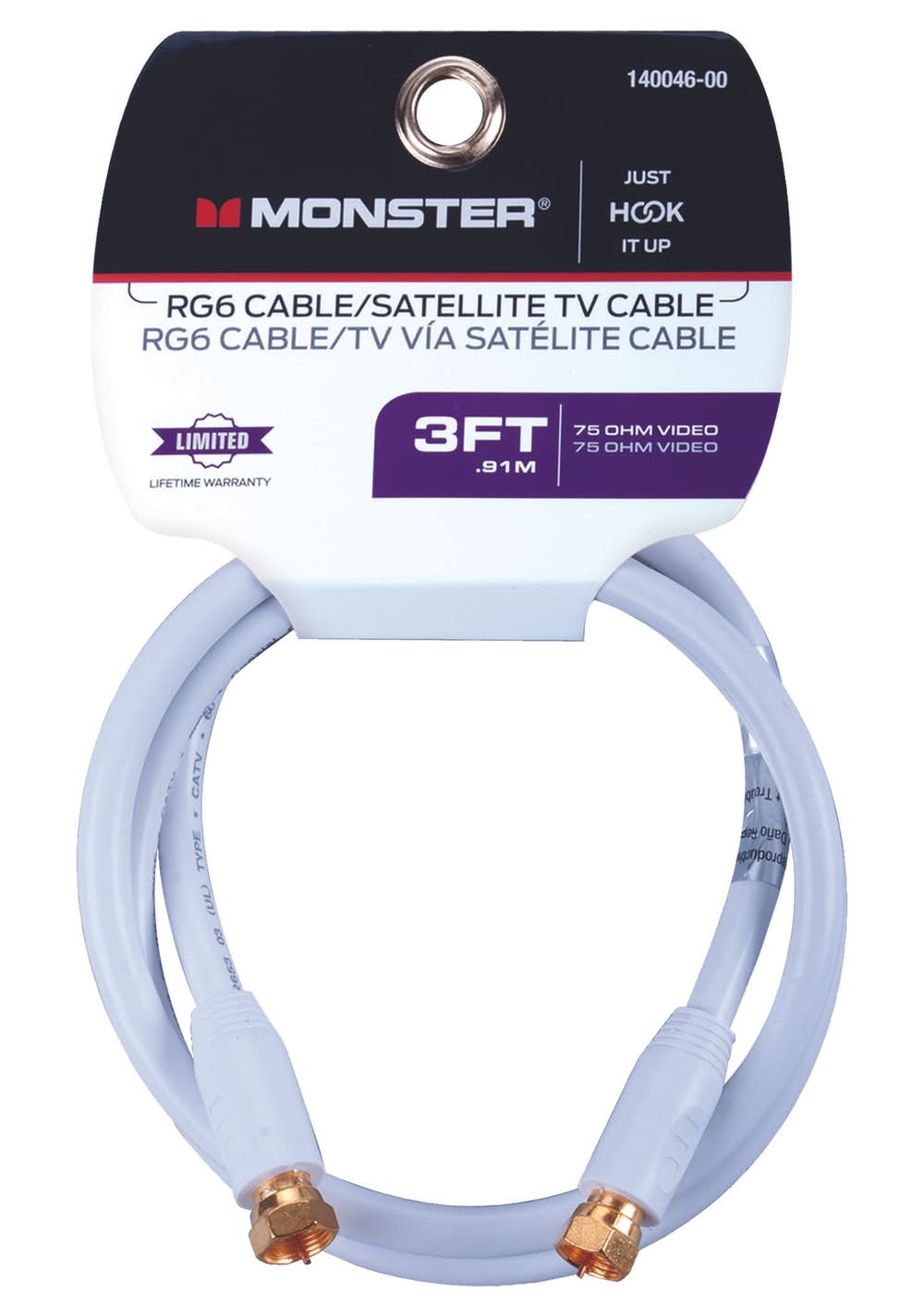 Monster Energy Just Hook It Up 3 Ft. Video Coaxial Cable