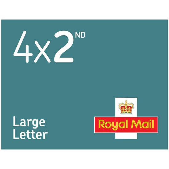 Royal Mail Second Class Large Stamps x4
