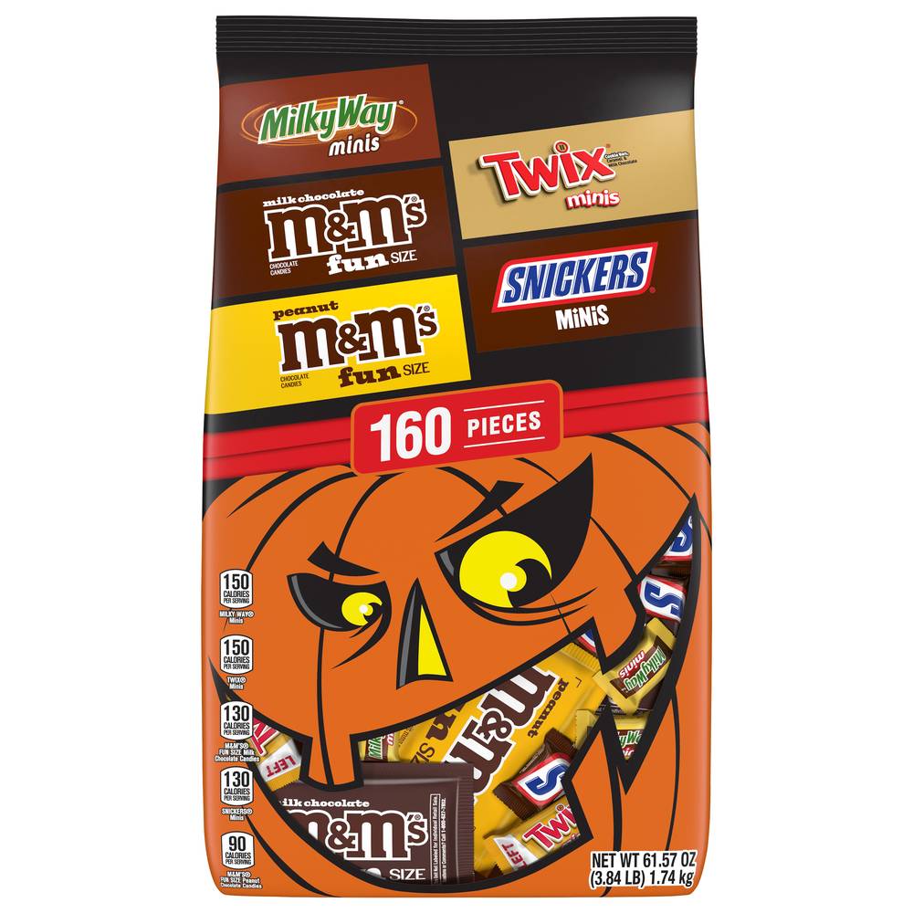 Mars Wrigley M&M's, Snickers' Twix & More Halloween Candy Variety pack (61.57 oz, 160 ct)