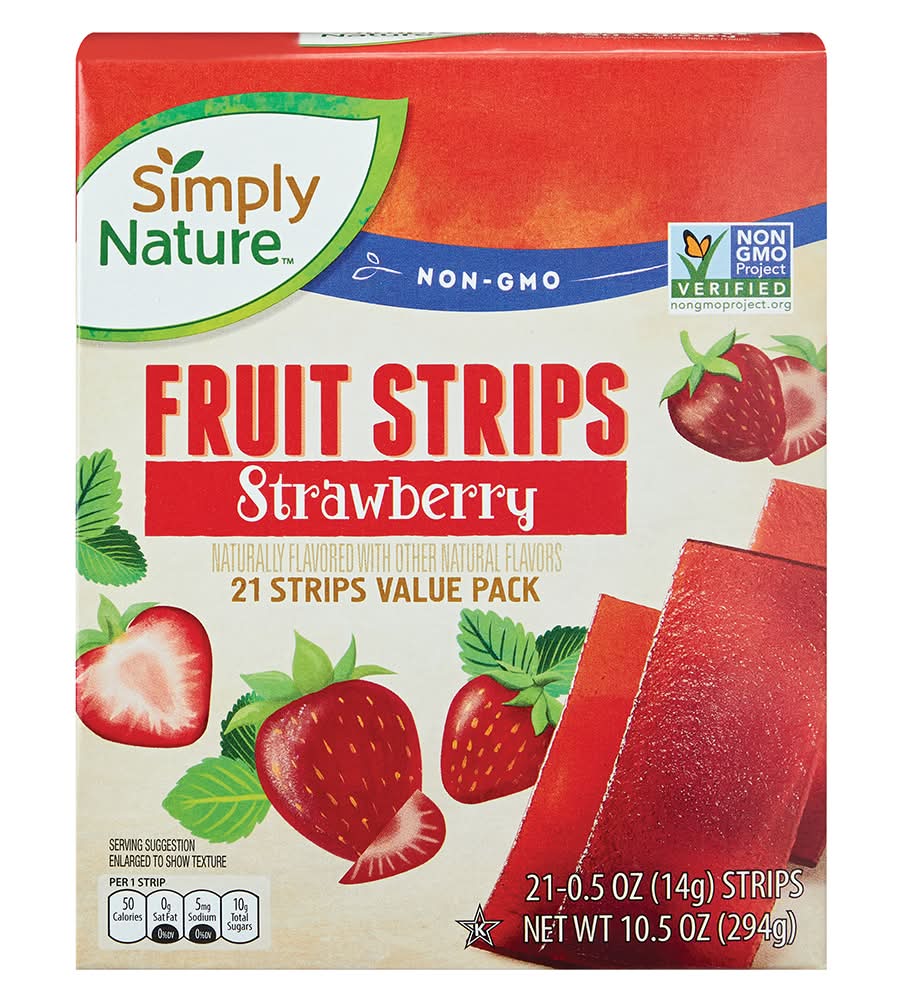 Simply Nature Fruit Strips Value pack, Strawberry (21 x 0.5 oz)