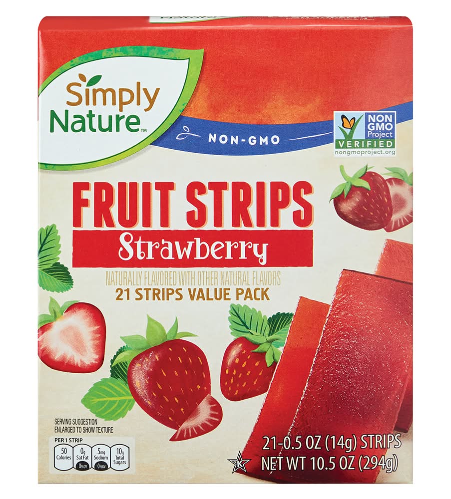 Simply Nature Fruit Strips Value pack, Strawberry (21 x 0.5 oz)