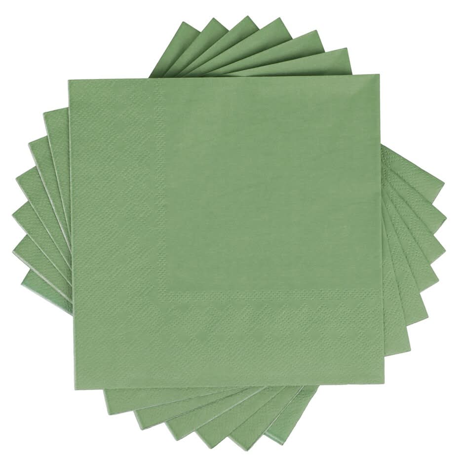 Seasonal Collection Green 2-Ply Napkins, 30-pc Pack.