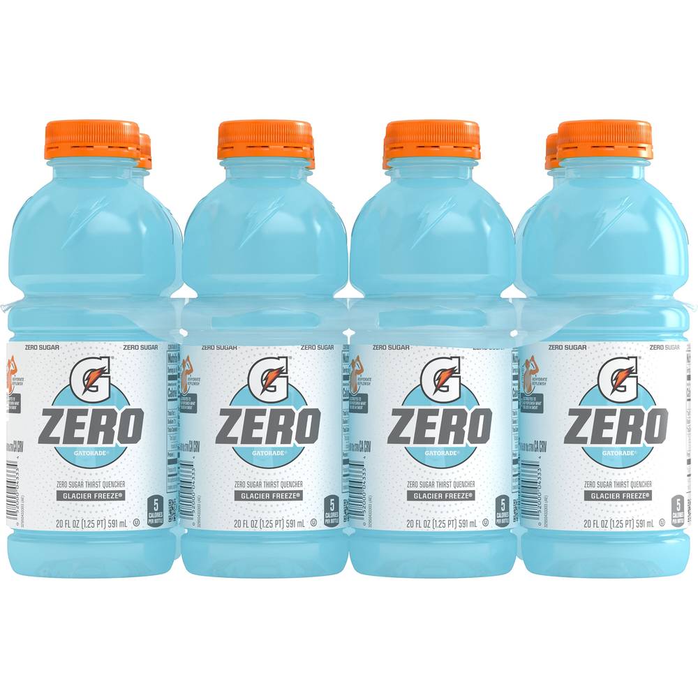 Gatorade Zero Sugar Thirst Quencher Sports Drink (8 ct, 20 fl oz) (glacier freeze )
