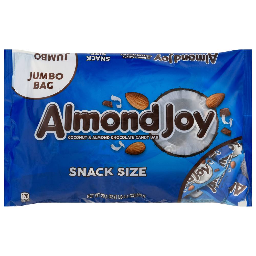 Almond Joy Milk Chocolate Coconut & Almond Candy Snack Size (1.26 lbs)