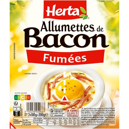Herta - Allumettes de bacon fumées