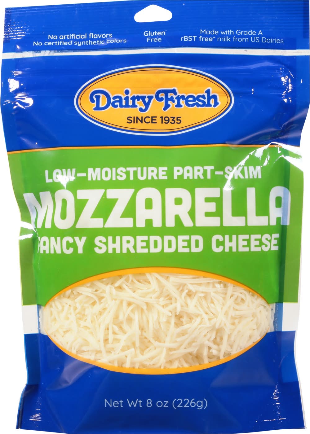 Dairy Fresh Low-Moisture Part-Skim Mozzarella Fancy Shredded Cheese (8 oz)