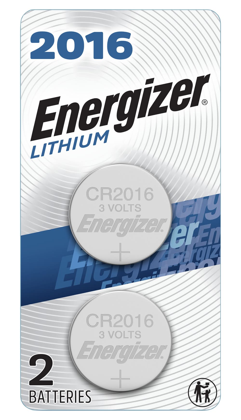 Energizer Lithium 2016 Button Batteries, 2016bp-2n (1.6 oz)