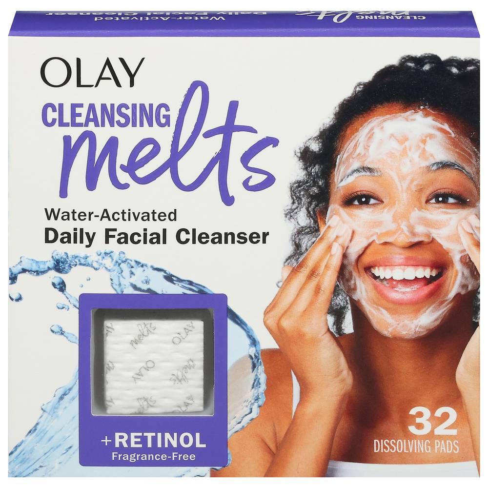 Olay Cleansing Melts With Retinol Daily Facial Cleanser (32 ct)