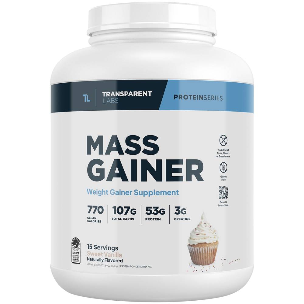 Mass Gainer - Protein Powder Drink Mix – Sweet Vanilla (6.41 Lbs./15 Servings)