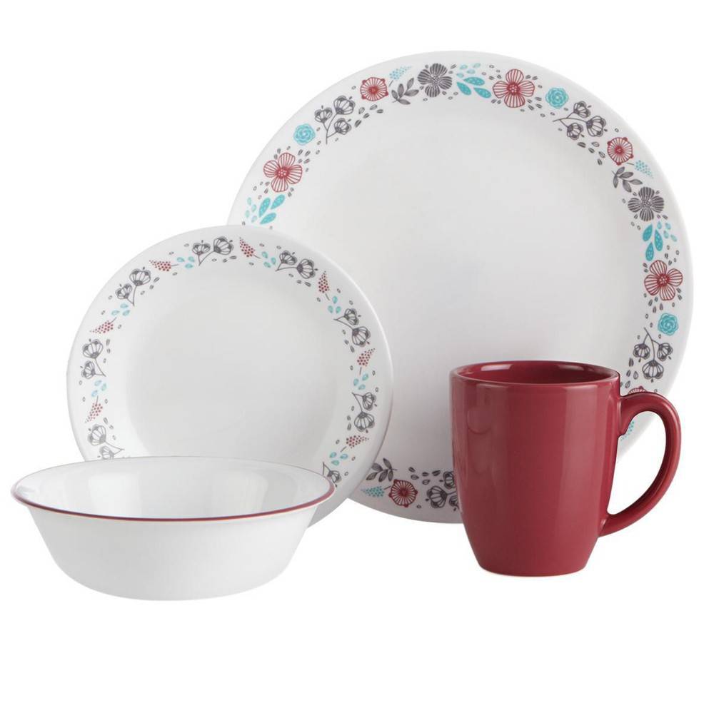 Corelle Nordic Bloom Dinnerware Set Delivery Near Me Order Online