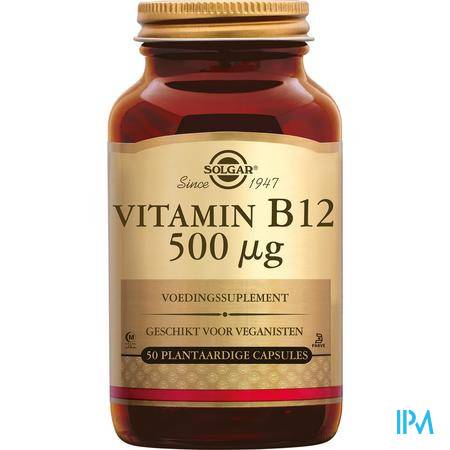 Solgar Vitamine B12 500mcg Gelule Vegetale 50 Vitalité - Compléments alimentaires