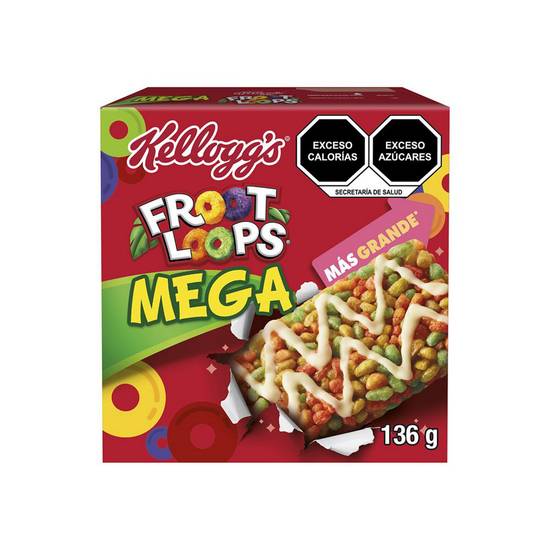 Kellogg's barras de cereal froot loops(caja 136 g)