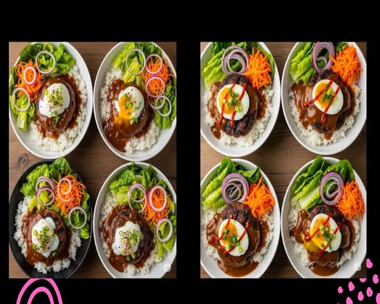 【ロコモコ】温玉ハンバーグ丼