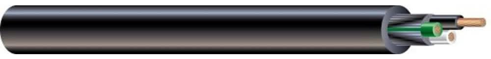 Southwire 1-ft 12-AWG - 3 Black SOOW Power Cord By-the-foot