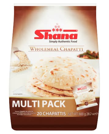 Shana Wholemeal Chapatti Multipack (20 pack)