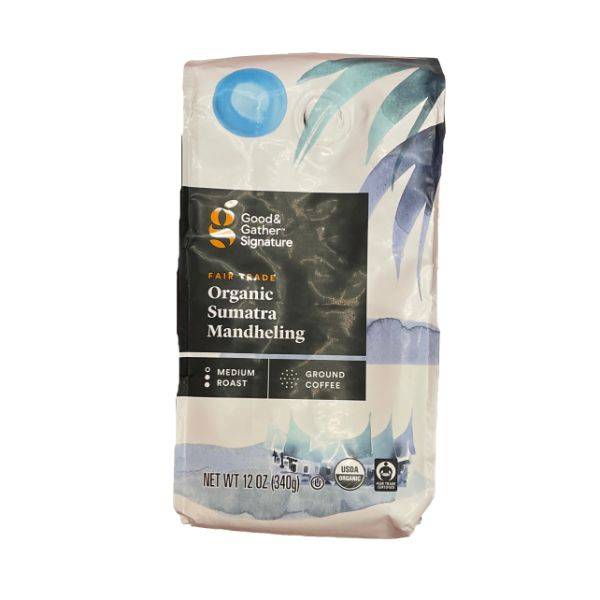 Good & Gather Signature Coffee Organic Sumatra Mandheling Medium Roast Ground Coffee (12 oz)