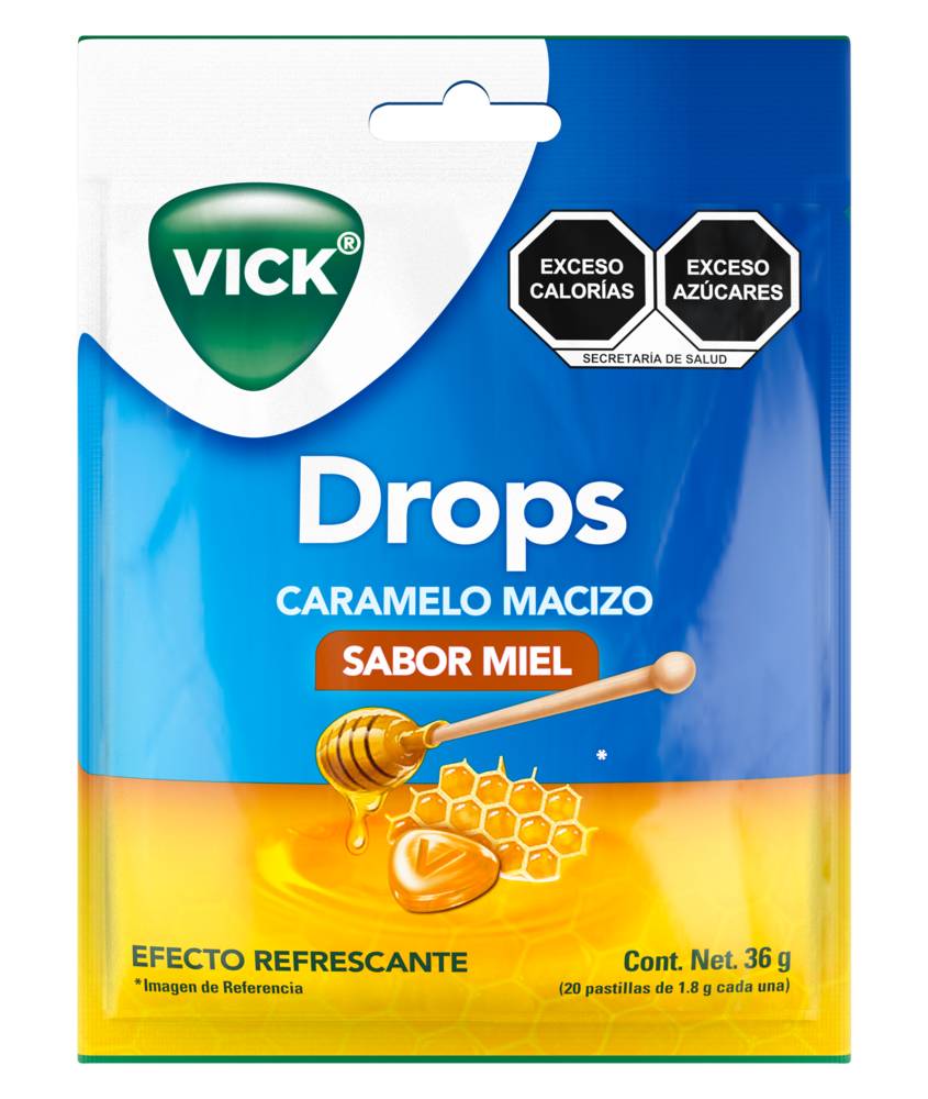 Vick · Caramelo macizo pastillas, miel (20 x 36 g)