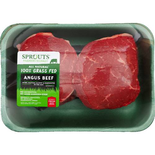 Sprouts 100% Angus Grass-Fed Top Sirloin Steak Filet (Avg. 1.18lb)