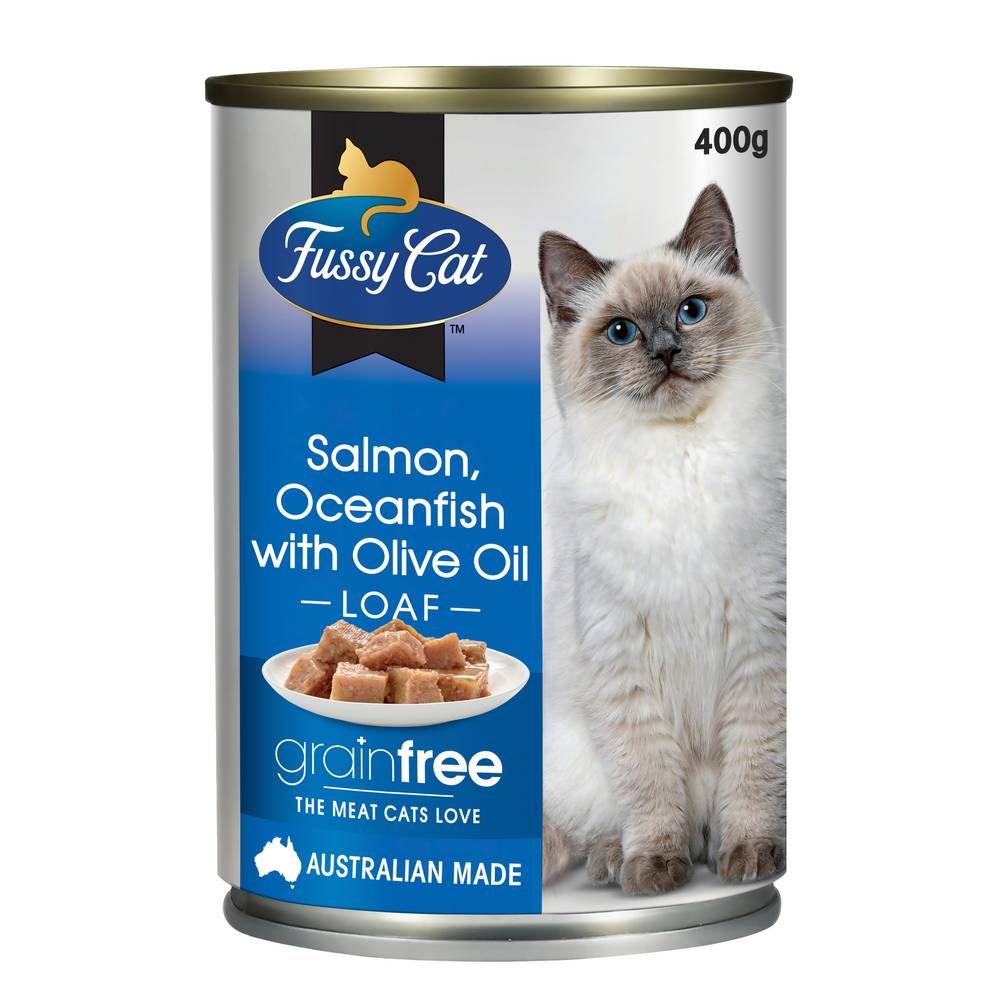 Fussy Cat Grain Free Adult Wet Cat Food Salmon & Oceanfish & Olive Oil
