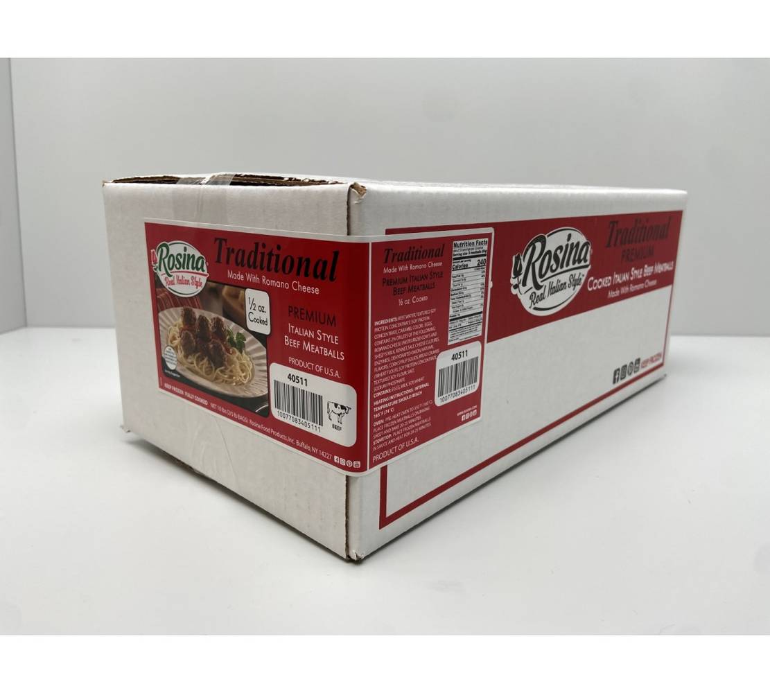 Rosina Cooked Italian Style Beef Meatballs (10 lbs, 2 ct)