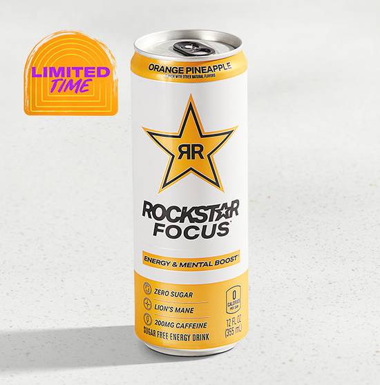 Orange Pineapple Rockstar® Focus Energy Can