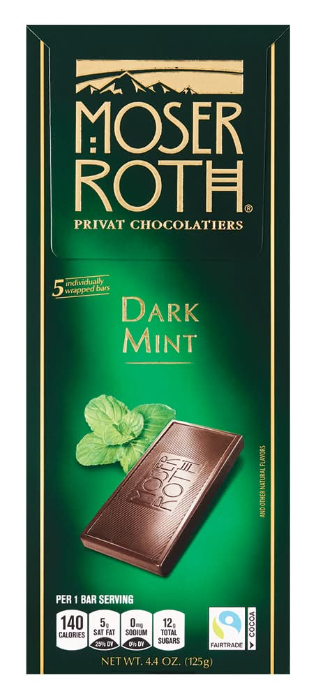 Moser Roth Chocolate Bar, Dark Mint (4.4 oz)