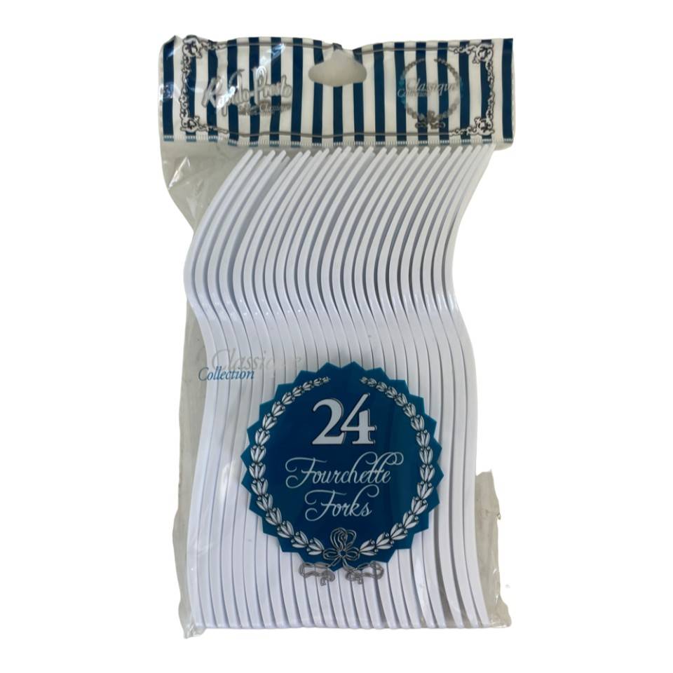 Rapido-presto blanche (24 un) - white forks (24 units)