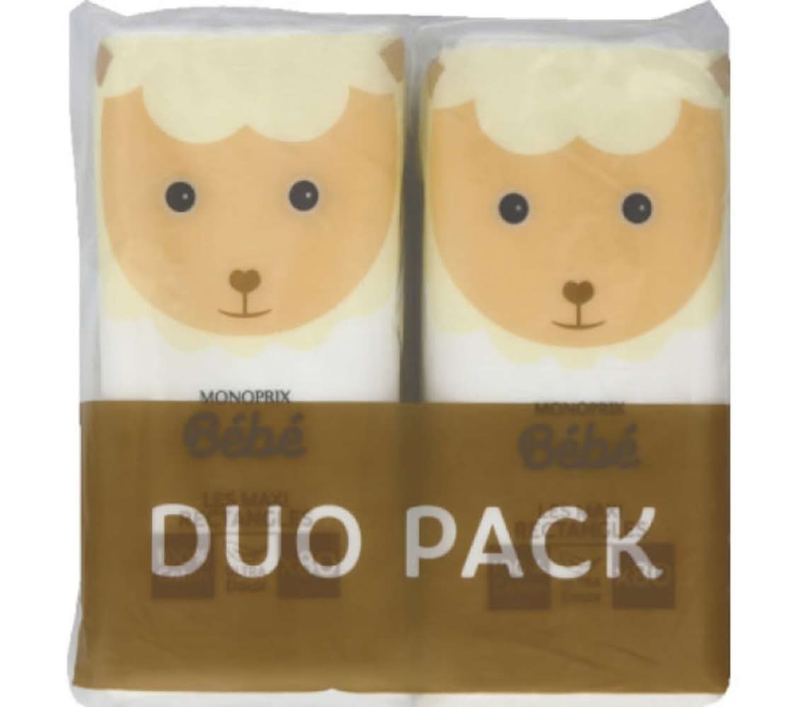 Monoprix Bébé - Maxi rectangulaire coton (160)