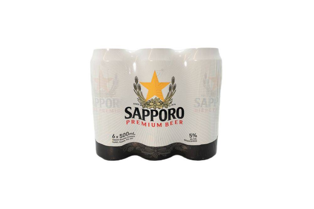 Sapporo Premium Beer (6 x 500 ml)
