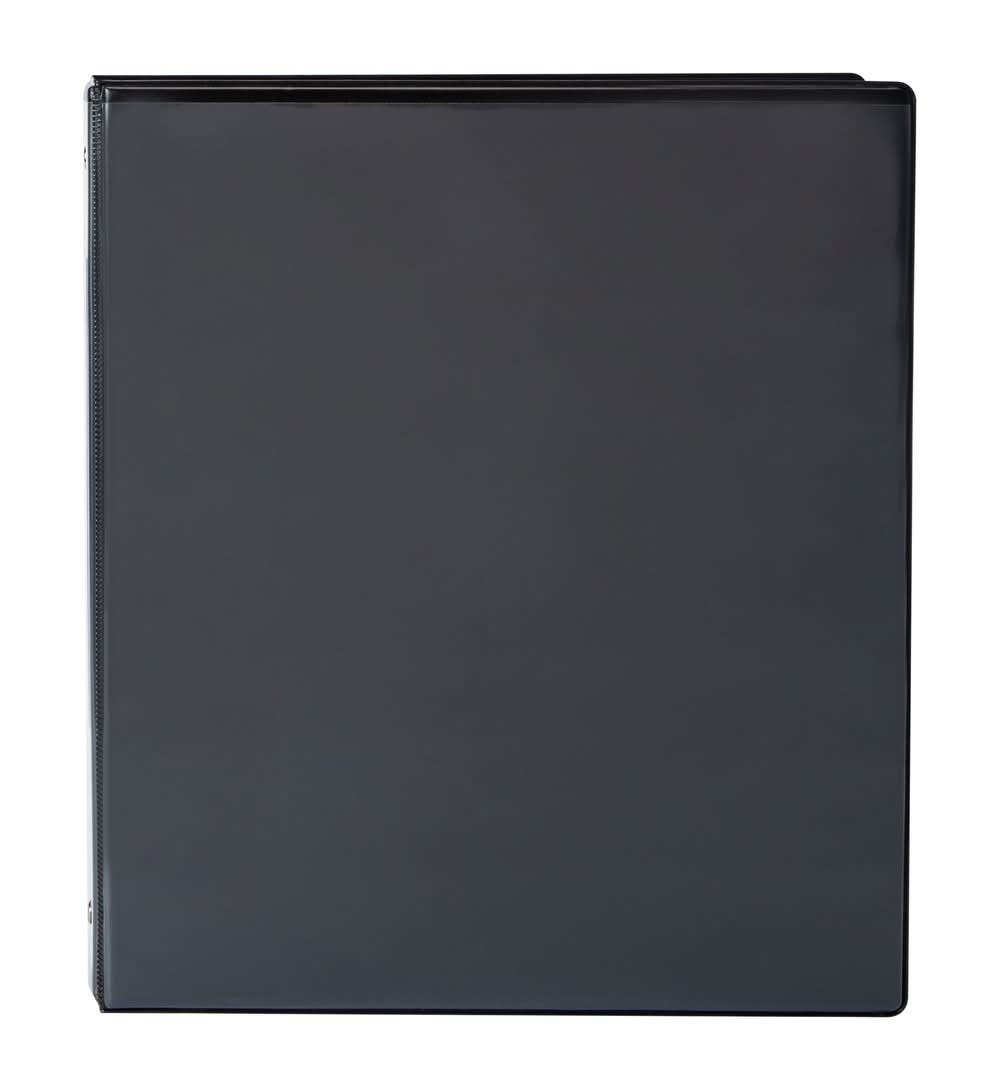 Vinyl 3-Ring Binder, 1-Inch Black