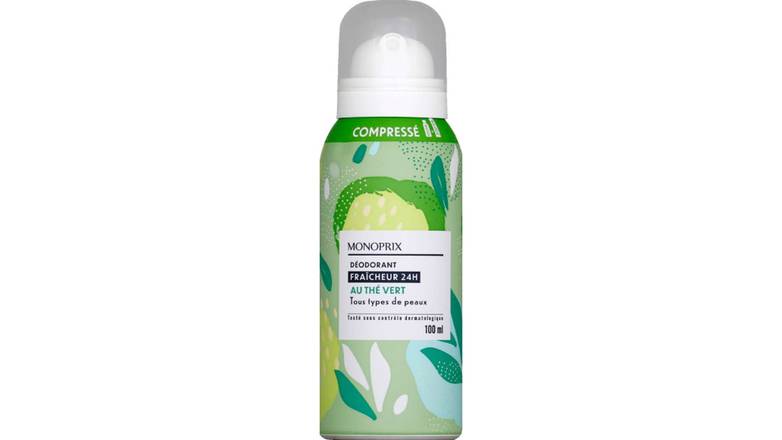 MONOPRIX Déodorant 24 au thé vert L'atomisateur de 100ml